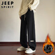 JEEP SPIRIT Jeep pants men's casual pants men's autumn and winter thickened warm loose straight sportswear trousers