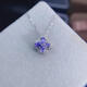 DRJEFUN new natural tanzanite pendant, light blue, 925 silver precision inlay, main stone 3*4mm, free necklace