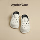 
Aogu Shiden thick-soled hole shoes for women 2025 spring and summer new style for women wearing soft sole comfortable beach slippers simple tow LDN6210 simple white 39-40