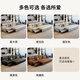 Jinguan leather sofa bed 100% top layer cowhide living room integrated dual-use electric function straight line zero against the wall 2025 new model 3.4 meters five-person seat [1 electric + drag bed + unit] + foot pedal Deluxe model [imported top layer cowhide + latex seat bag + pine frame]