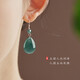 Jianlu Jade A-grade silver earrings for women, elegant high-end jade earrings, mother’s birthday gift for wife, mother, wife