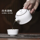 Jingdezhen tea set ceramic porcelain mutton-fat white jade Kung Fu tea set complete set of high-end household gifts for elders mutton-fat jade white porcelain tea set
