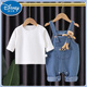 
Disney baby denim overalls suit spring and autumn onesie baby autumn suit two-piece set men and women children 2025 new style denim strap cover cartoon rabbit 80 cm