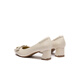 Red Dragonfly Leap Moon Shoes High Heels 25 Spring Thick Heels Women's Shoes Pointed toe Workplace Small Leather Shoes Single Shoes WLB15124 Beige White 36