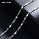 Miss JuJu pt950 platinum necklace men's platinum necklace ingot chain men's and women's clavicle chain with pendant plain chain about 9.9g long 50cm thick about 1.6mm weight more refund less supplement