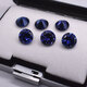Pangdonglai qualité tanzanium sapphir nue pierre 5a collection grade bleu rond tianl gem poudre de fusion rond