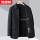 Hengyuanxiang Wolljacke Herren Herbst und Winter kurzes Doppelsiedel Wollmantel im Winter verdickten mittleren und jungen Kaschmir-Herren-Wolljacke 3313 Modelle-Schwarz [doppelseitige Wolle] L 175 Größe-Empfohlenes Gewicht 130-145 Jin [Jin gleich 0,5 kg]