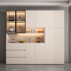 
Solid wood side cabinet high cabinet modern simple wall integrated dining storage cabinet living room wine cabinet entrance cabinet can be customized style 12240*40*220 solid wood ecological board