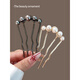 Hunan Princess Pearl Hair peigt U-style Hair Pin 2024 Nouveau poil de paume à quatre dents fixe artefact cheveux insert peigne cheveux épingle poil poil poiirettes de paupière de paupières