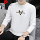 
Pierre cardin Modal cotton long-sleeved T-shirt men's 2025 spring and autumn new black trendy printed base shirt underwear top White (15123) M (suitable for 95-115Jin [Jin equals 0.5 kg])