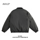 AVVLD美式底特律工装棉服男冬季加厚保暖宽松潮流百搭翻领棉衣外套男 灰绿色 2XL
