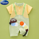Disney Baby Summer Onesie Dünne Babykleidung Sommerkleidung Neugeborene Kurzärmel-Haute-Kleidung kriechende Kleidung für den Sommer mit atmungsaktivem grünen Riemen mit kurzärztem Einzel Stück 73 cm Größe