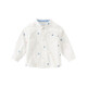 DAVE&BELLA children's shirts, boys' long-sleeved shirts, casual male baby clothes, children's tops, spring new toddler children's clothes, white background printing, in stock 110 cm (recommended height 100-110cm)
