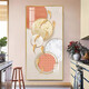 New style abstract decoration painting of Jiuyu Picture Modern minimalist style corridor aisle background wall hanging painting crystal porcelain mural TXMG11143 70*140 wall width 90-100cm elegant black aluminum composite
