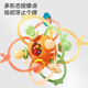 Qiaran Japanese Manhattan Ball Baby 0-3-6-12 Months Can Bite Food Grade Silicone Pacifier 0-6 Months Combination Pack Hand-grabbing Ball + Anti-drop Chain