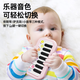 芽芽乐儿童电子琴玩具早教口袋迷你钢琴音乐多功能乐器启蒙益智乐器 口袋钢琴[蓝]电池版