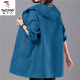 Mother M de mediana edad de carpintería de carpintería Mom Mamá con capucha con capucha de longitud media de una sola capa delgada Primavera y otoño NUEVO 40 años 50 CLICIA CALIENTAL LOLE 866# Khaki Medium-longitud 3xl [sugerido 145-160Jin [Jin equivale a 0.5 kg]]