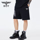 Boy London Spring and Summer Men and Women Same Style Casual Pants Casual Eagle Wings Wings estampados N14984 Gold XS