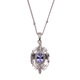 Canxian neues Design S925 Sterling Silber mit natürlicher Tansanit weißer Kristall Farbschatzkette für Frauen Hochzeit Halskette Halskette