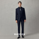 BUSYCON High-End Suit Suit Business Casual Suit Men's Groom Wedding Dress Wedding Professional Wear Formal Three-piece Set Navy Blue (Top + Pants) High Quality L 50 Reference Weight 135-145 Jin Jin equals 0.5 kg