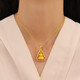 Chipan 18K gold necklace double gourd pendant for women with diamond double-sided Fulu turning point diamond vajra pestle for girlfriend single gourd pendant + necklace