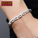Centenary Baojinxiang platinum square card bracelet for men PT950 platinum domineering thick boss chain car flower plain gold atmospheric three-dimensional bracelet about 23cm about 5mm about 25.78 grams fishhook clasp