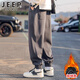 JEEP SPIRIT吉普男士休闲裤2025年春秋冬季美式宽松大码运动加绒束脚卫裤男 9207藏青 4XL 【171-185斤】
