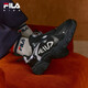FILA斐乐童鞋儿童跑步鞋2024冬季男女中大童复古猫爪运动鞋 黑/银器灰-BS 内长24.5cm 39 内长24.5cm