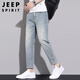 Jeep Spirit Jeep Jeep Мужчины разорванные штаны Мужские летние американские американские свободные прямые шелковые шелк хрустящие брюки для отдыха Мужчины