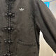 Adidas Clover Veste pour hommes et femmes Année de printemps de serpent Nouvel An Nouveau boucle chinoise Denim Sports Veste en vrac en vrac JY8275 / Moyenne Denim Black L