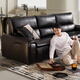 Zhihuashi Erstklasse aristokratischer Smart Stuhl Big Black Bull Leder Sofa Elektrische Funktionsmöbel Chihuas 30669 Schwarzes Triple Double