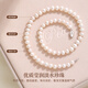 Qike Pearl Necklace Full Bead Chain Genuine Natural Freshwater Light Luxury Commemorative Birthday Gift for Wife, Mom and Mother-in-law