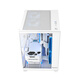 Huntkey S900 Sandstorm Panoramic Edition Sea View Room Chassis Desktop Computer Case (Double-sided tempered glass/left and right partitions/240 water cooling/7 fan positions/M-ATX motherboard) S900 Sandstorm-Full View Edition-White + 5 Prism 4Pro Fans