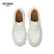 Deep Atem Tief Atem Frauenschuhe Kowide Dicker alleiner Top -Gurt -Gentlemen -Schuhe Frauenschuhe Dicke Sohle Schuhe Ax13066 Weiß 36