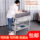 尿布台婴儿护理台新生儿宝宝换尿布台按摩抚触洗澡台多功能可折叠 加强款荷绿色【可折叠 可升降】