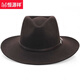 Hengyuanxiang Tibetan hat wool casual cowboy hat women's outdoor horse racing festival hat gentleman's felt hat men's Tibetan hat for men and women brown 54cm