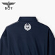 
BOY LONDON25 new autumn women's half-high neck contrast striped slim sports jacket W12004 Navy Blue XS