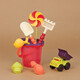 Bile (B.) Bile toys baby mini plays sand bucket plays water beach sand truck toy shovel windmill set Large sand truck blue BX1429