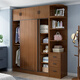 Baili Weiyi new Chinese style wardrobe home bedroom wooden combination wardrobe simple sliding door storage large wardrobe 1.8 meters main cabinet