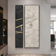 Ideologische moderne Eingangsdekorationsmalerei Zusammenfassung einfache Linien Zwei Figurenkupplungen Hängende Gemälde vertikale Version Leichte Luxus -Vordertür -Korridor Mural Q0549 30*18060*180 Vorschlagen etwa 1,5 Meter Wand