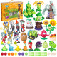 PLANTS VS ZOMBIES toys complete set can launch pea shooter zombie doll doll children's toys birthday gift for boys 6-10 years old