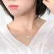DidiZooS925 silver mossanite necklace transparent fishing line round bead zircon pendant female small fresh collarbone chain A673_zircon 8M 925 silver