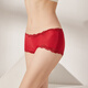 Sibirische dünne Seidenunterwäsche für Frauen 100% Maulbeer -Seidenshorts sexy Spitze markiert atmungsaktiven Hüftboxhosen Großgröße Wein Rot 3883 m [Referenzgewicht 90 ~ 105 Jin [Jin entspricht 0,5 kg]]