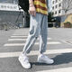 KFPF pants for men's trendy street-fried slim fit ripped pants straight jeans for men's summer thin 2025 new men's pants 679/Y ripped model M