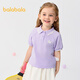 Balabala children's clothing girls short-sleeved T-shirt children's baby tops 2025 summer sweet POLO shirt trendy 208225117013