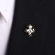 Lüge Shang Herren Sonnenblume Business Business Brosche Anzug Hemd einfache Platte Gold plattiert Silberkragen festgesteckt