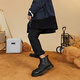 Semir official genuine thick-soled Martin boots men's boots spring new simple comfortable trendy versatile outdoor work boots men black 90001 smooth 39