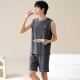 Pajamas Summer Summer de algodón puro Cotton Pure Vest Summer Adolescente de gran tamaño para hombres de ropa casual del hogar Código Código 4xl (recomendado 180-200Jin [Jin equivale a 0.5 kg])