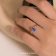 VINKENZHANG retro French light luxury exquisite dreamy blue purple natural tanzanite 925 sterling silver ring ring
