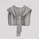
Yu Zhaolin Internet celebrity shawl summer women's outer wear air-conditioned room shoulder-mounted shoulder-pad vest versatile knitted hollow scarf fashionable and versatile apricot color